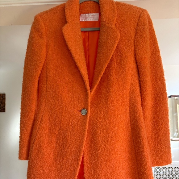 Genny (Versace) Jackets & Blazers - RARE Vintage Genny (Versace) Wool/Mohair Orange Designer Blazer